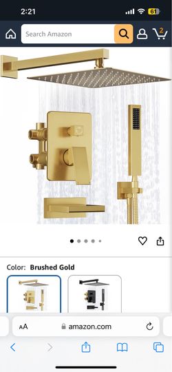Luxury shower system gold