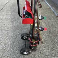 Victor Welding Setup With Tanks & Cart