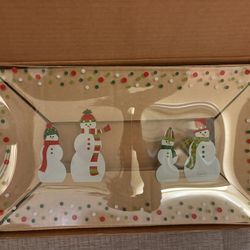 Christmas Snowman Platter