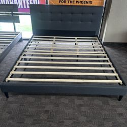 Charcoal Gray Cali King Platform Bed 