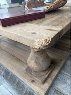 Wood coffee table