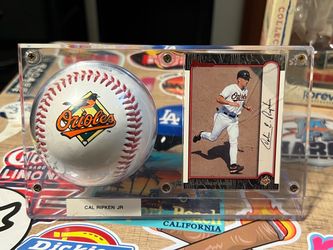 Cal Ripken Jr Baltimore Orioles Baseball & Card Display