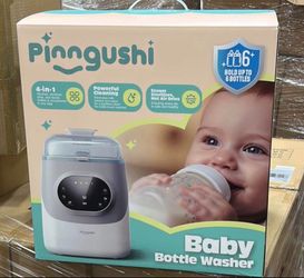 PINNGUSHI Baby Bottle Washer Pro, Sterilizer, Dryer & Water-Filter, 5-in-One Cleaning Machine - NEW
