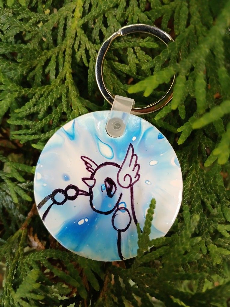 "Dratini" Pappy Pour Painted Pokemon Kaychain