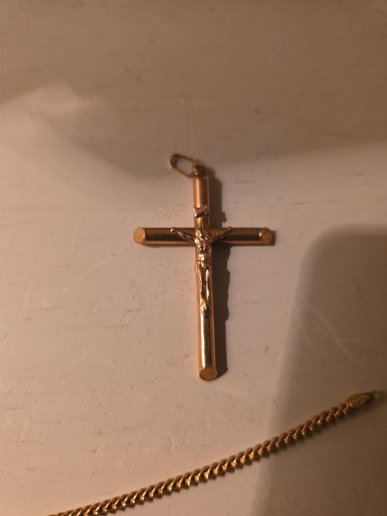 Crypto Accepted Gold Cross 10k 2GRAMS