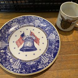Vintage Alvin Fine China Commemorating The Bicentennial Years Plate And Mug (READ DESC)