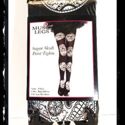 ☠️ Sugar Skull ☠️ Print Tights -  OSFM  (5' - 5'10") *NIP*
