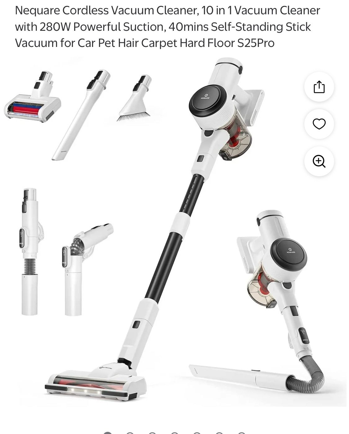 NEQUARE S 25 pro cordless vacuum cleaner W attachments