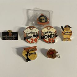 SF Giants Pin Lot Barry Bonds Willie Mays 49ers Vintage MLB Collectibles