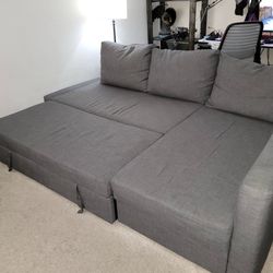 IKEA FRIHETEN Sleeper sectional w/storage Gray - Free Delivery 