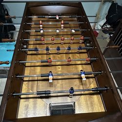 Solid wood foosball table