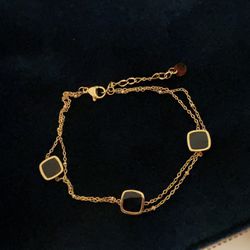Geometric Decor Layered Bracelet 