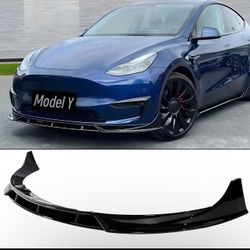 3pcs Front Lip for 2020-2024 Tesla Model Y/ 2017-2023 Model 3, Splitter 