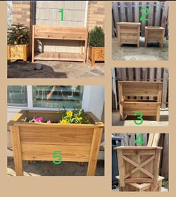 New Handcrafted Cedar Wood Planter Boxes