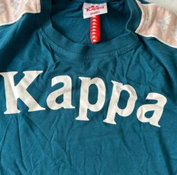 blue short sleeve kappa tee