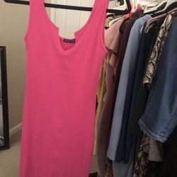 Neon pink dress