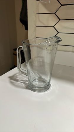 Heavy Glass 60oz Beverage / Beer Pitcher with Ice Lip