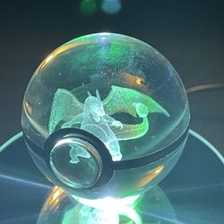 Charizard Crystal Ball With RGB Stand