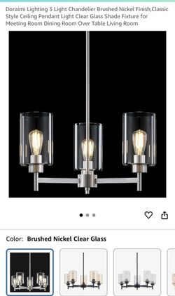Brand New 3 Light Chandelier