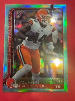 2025 Topps Chrome Harold Fannin Jr Teal Refractor RC /299 #339 Browns