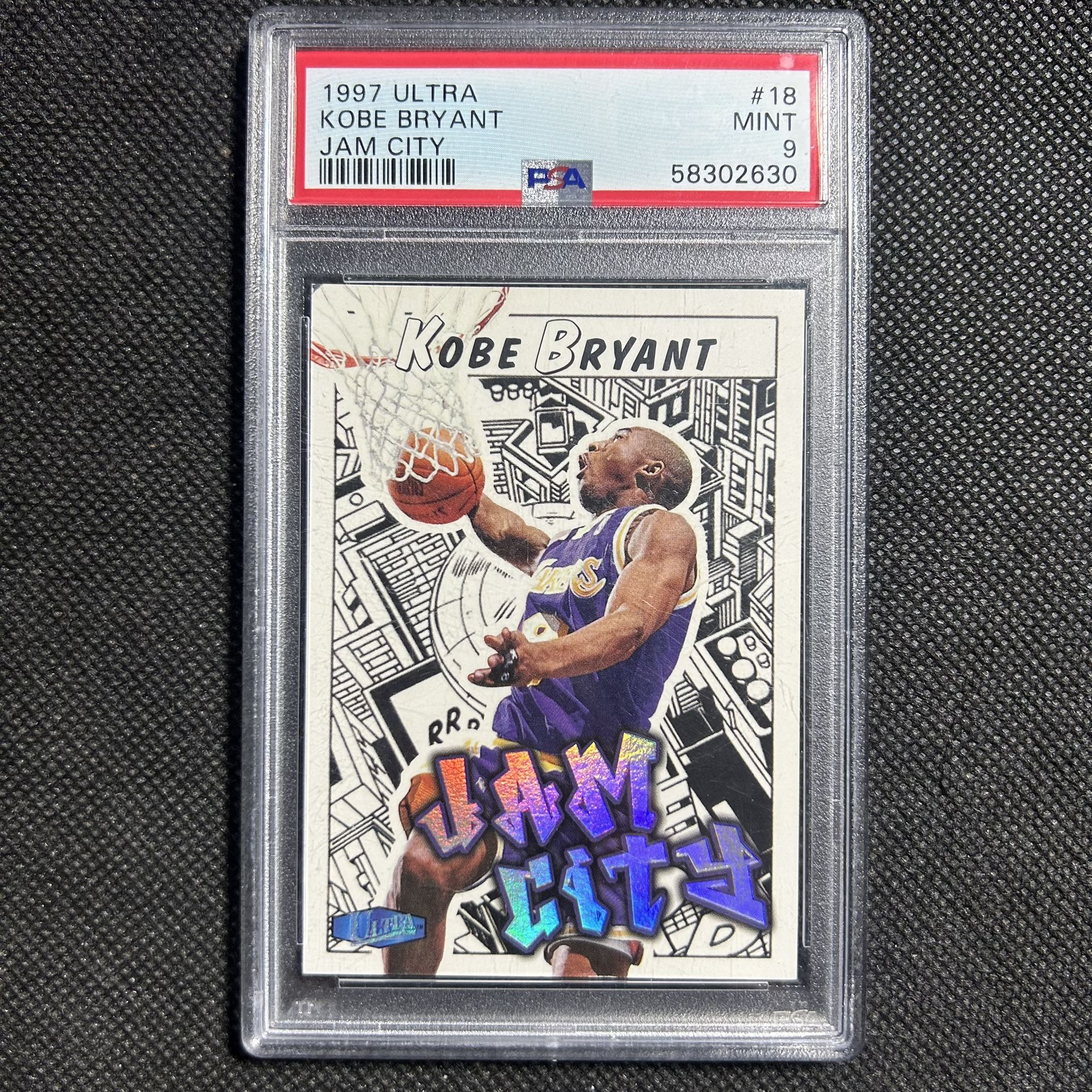 1997-98 Fleer Ultra Jam City Kobe Bryant PSA 9 MINT NBA HOF Lakers Card #18JC