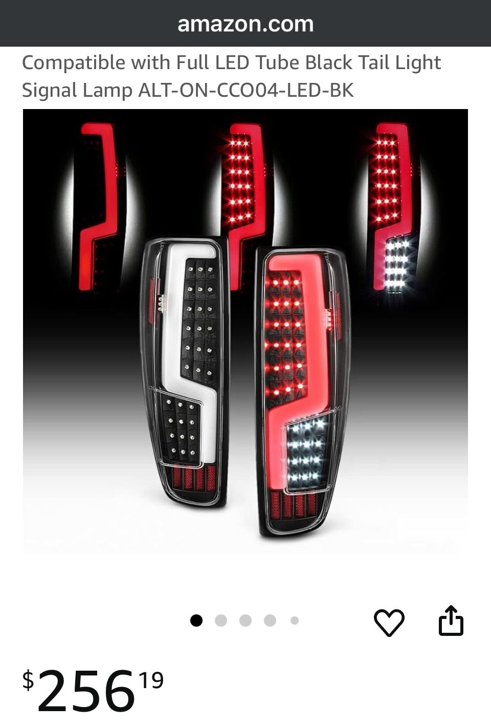 LED Taillights with Black Lens