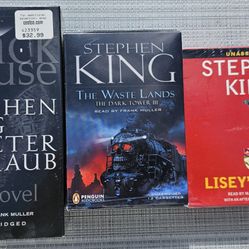 Stephen King Audio Books Sealed Brand New! "Lisey's Story" "The Waste Lands" "Black House" On Cassette & CDs! 