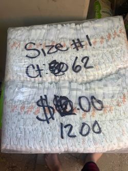 Size 1 Baby Diapers – 62 Count