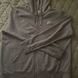 Nike Grey Zip Up Hoodie