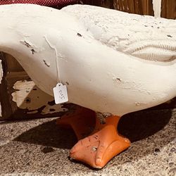 Vintage Concrete Lawn Garden Geese Statues Shabby Chic Country Cottage Grandma Core