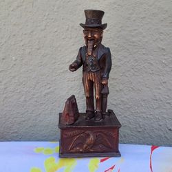 Rare Cast Iron Uncle Sam Bank, c.1886, by the Shepard Hardware Co(Reproduction)