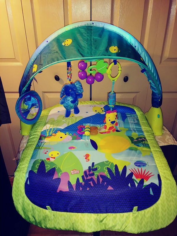 Bright Starts Light Up Lagoon Activity Gym Tummy Time Play Mat For