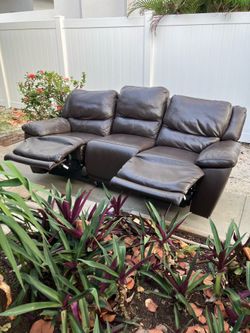 Brown reclining couch, very nice