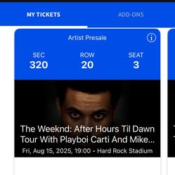 The Weeknd Concert Ticket 