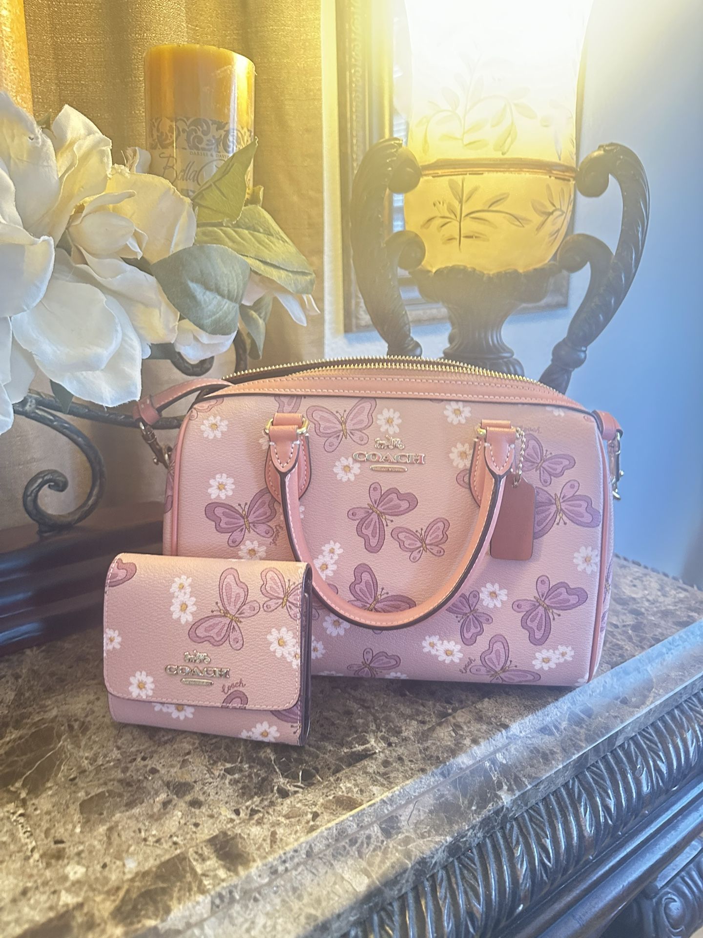 Coach Purse & Wallet In New Condition