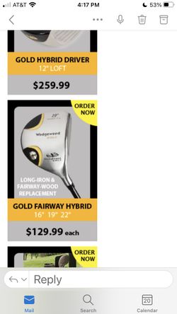 Wedgewood 5, 7 and 16 degrees Irons (3clubs)
