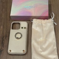 Wallet Leather Case w/Card Holder & Ring Kickstand for iPhone 14 Pro