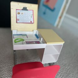 American Doll School Desk And Locker