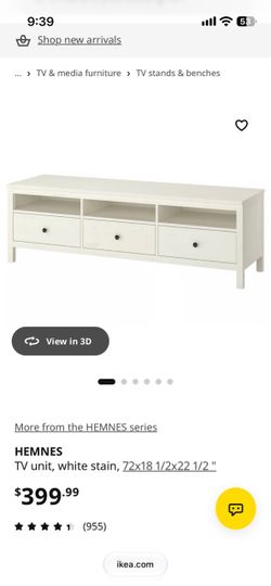 Solid Wood IKEA Hemnes TV stand