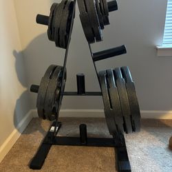 Home Gym Weights With Rack & Bench