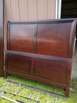 Queen Cherry Wood Bed Frame