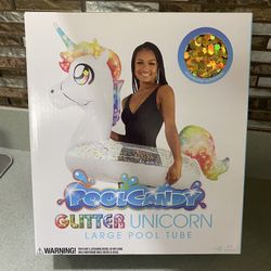 BRAND NEW GLITTER UNICORN LARGE POOL TUBE