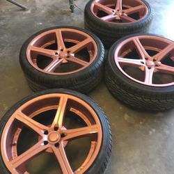 22 Inch Rims Rose Gold