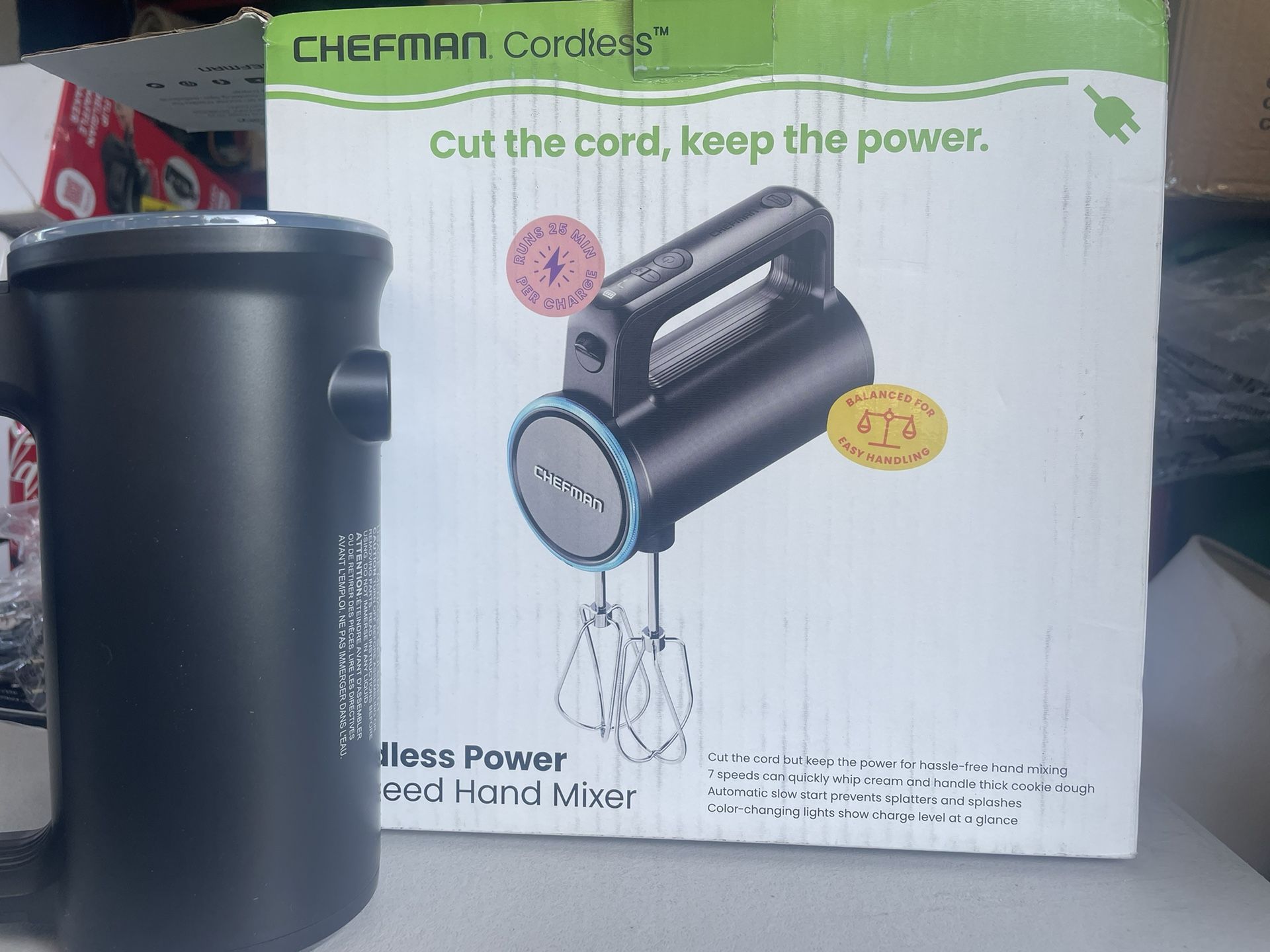 Chefman Cordless Hand Mixer 