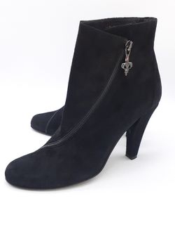 Donald J Pliner Womens 'Dugan' Side Zip Ankle Boots Black Suede Booties US 10 N