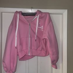 Cropped Pink Hoodie 