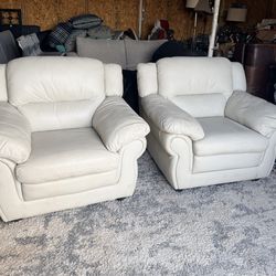 Verona Cream Leather 2+2 Seater Sofa Set Collection