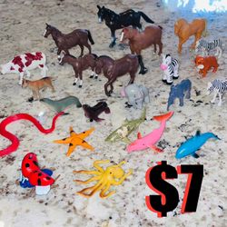 $7 Plastic animals educational toys great for school projects