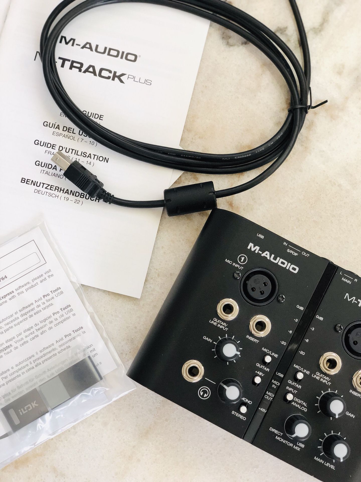 M-Audio M-Track Plus USB Audio Interface & Pro Tools Express Software