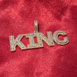 10k Yellow Gold Diamond King Pendant 0.68 ctw 